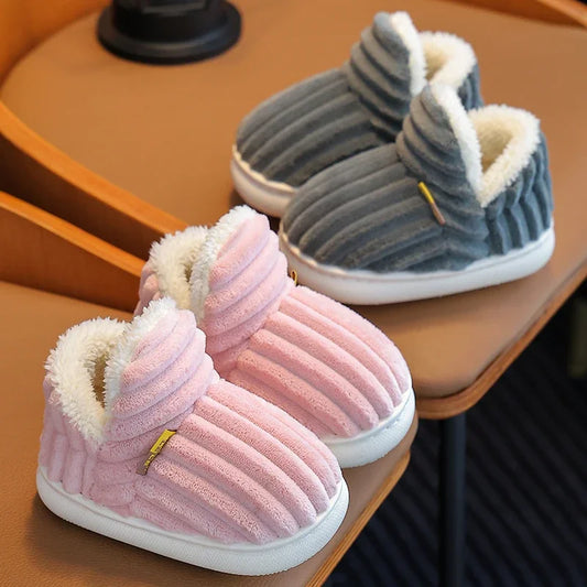 256B-Chaussons d'Hiver Enfants - Confort et Chaleur