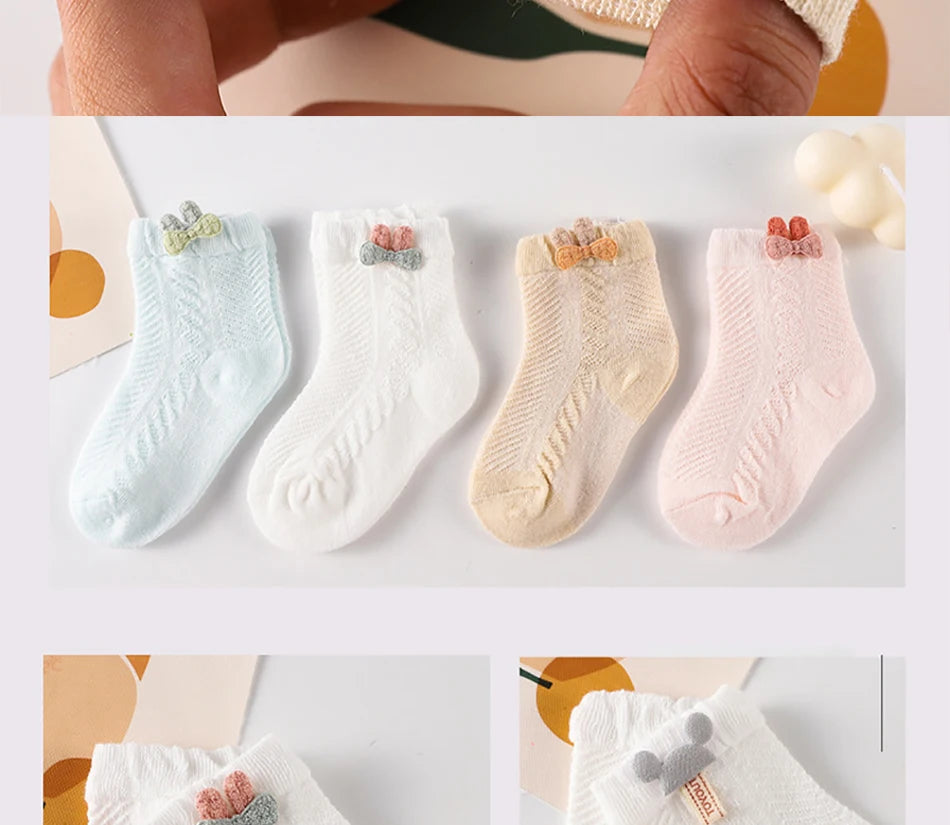 109K- Lot de 4 Paires de Chaussettes pour Bébé