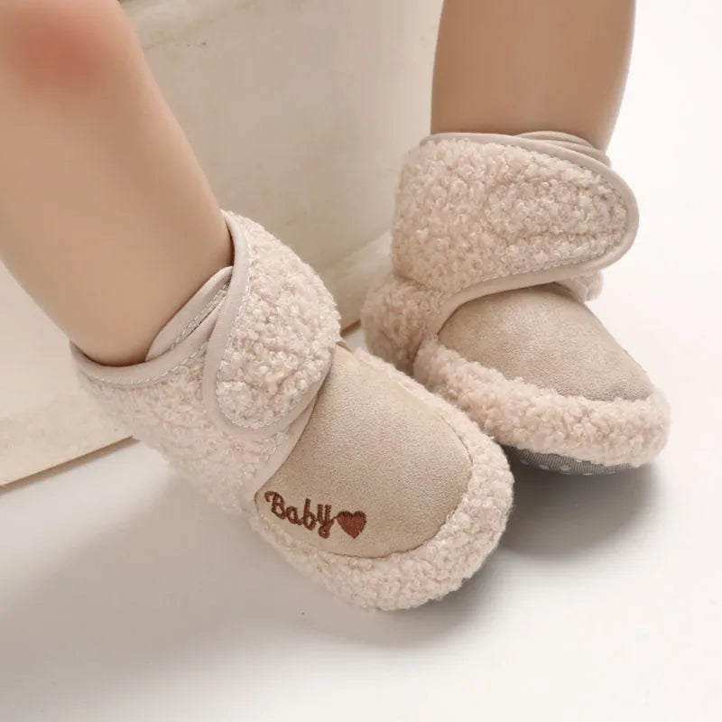 098D-Bottes de Neige Douillettes pour Bébé – Chaussons Antidérapants