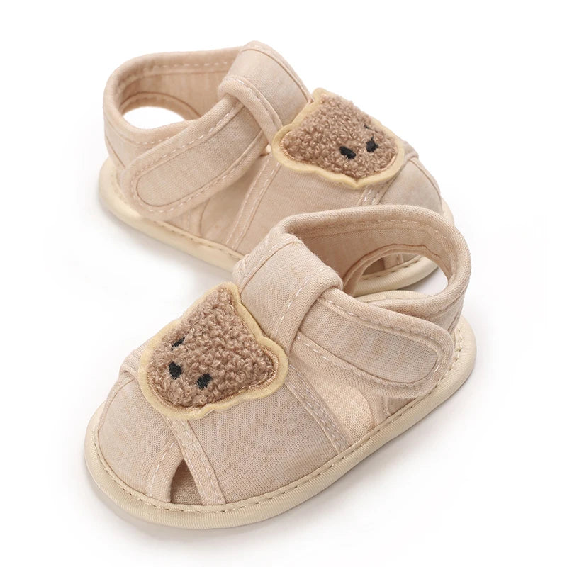 046-Sandales Bébé "Cute Bear" – Élégance et Confort pour les Premiers Pas