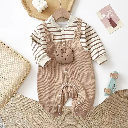 083-Rompers Strié MILANCEL pour Bébé - Confort et Élégance pour les Petits Explorateurs