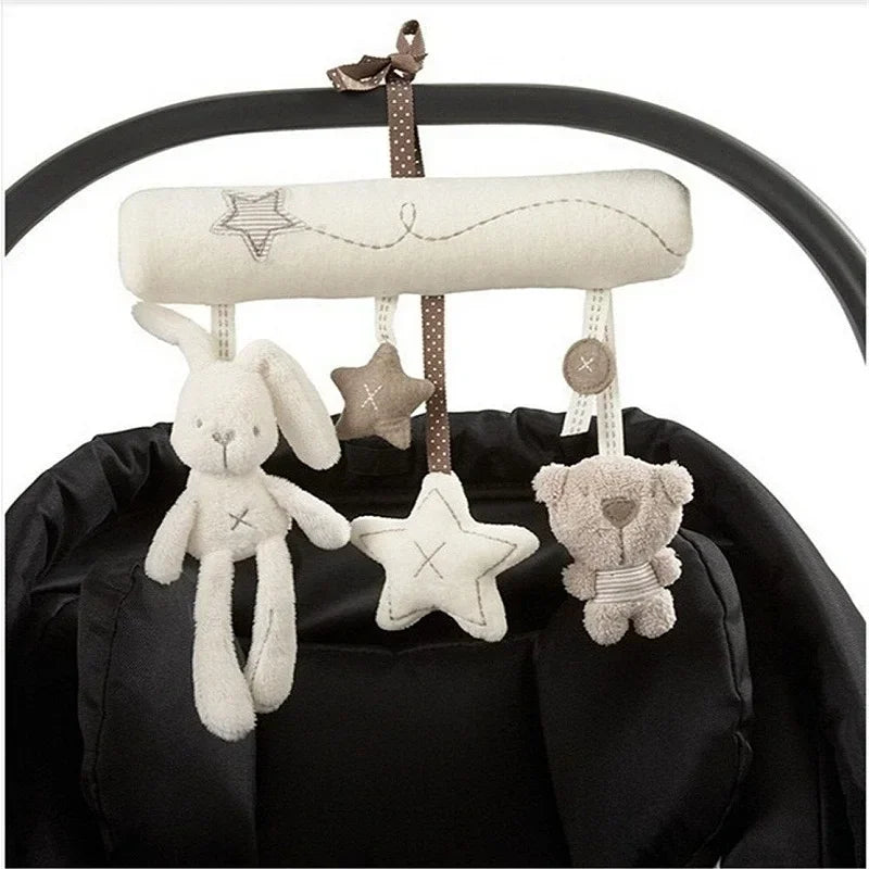 390-Jouet de Poussette en Peluche – Lapin Spiralé Adorable pour Bébé !