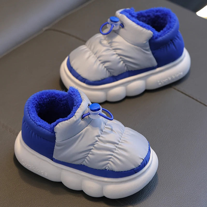 260-Pantoufles d'Hiver Imperméables en Coton pour Enfants - Confort et Fun !