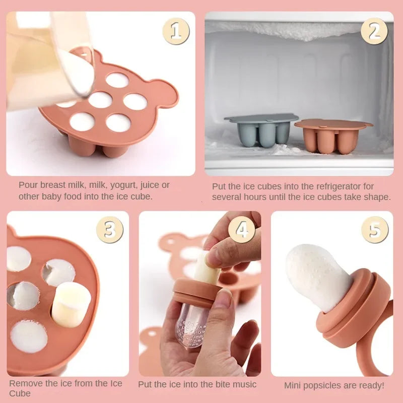 397-Moule à Glaces en Silicone pour Bébé – Créez des Moments Rafraîchissants