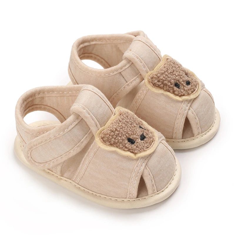 046-Sandales Bébé "Cute Bear" – Élégance et Confort pour les Premiers Pas