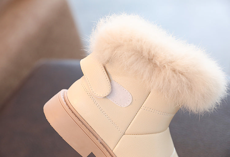 132C-Bottines Casual en Polyester pour Enfants – Élégance et Confort d'Hiver