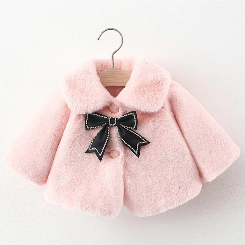 135-Veste d'Hiver en Fourrure pour Filles - Élégance et Confort