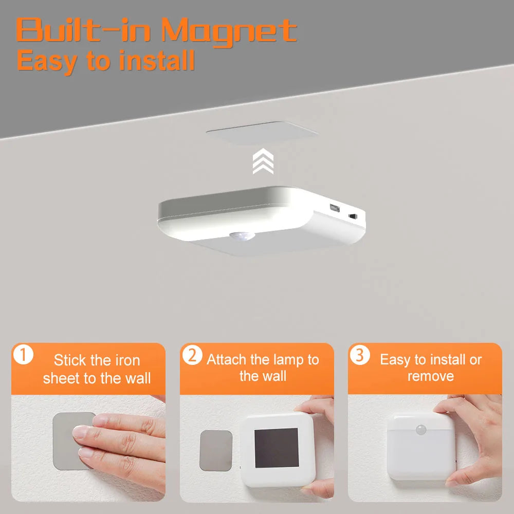584-Lampe de Nuit LED avec Détecteur de Mouvement – Éclairez Votre Espace !