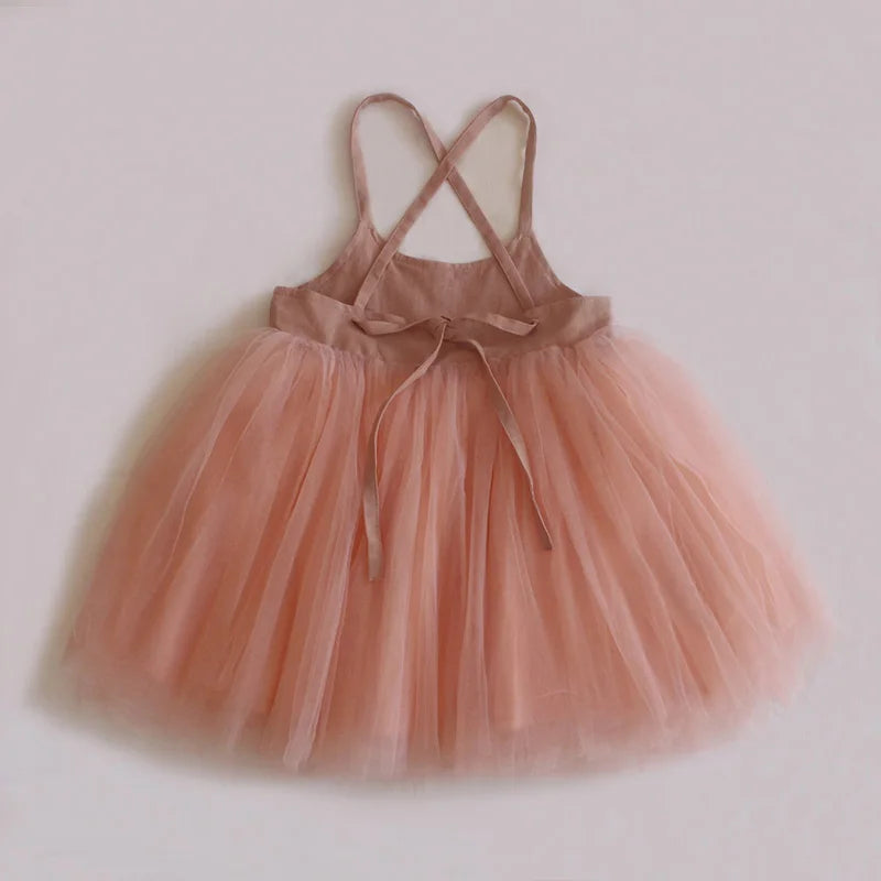 107RS-Robe Tutu Backless pour Fille - Élégance et Confort pour Chaque Occasion !