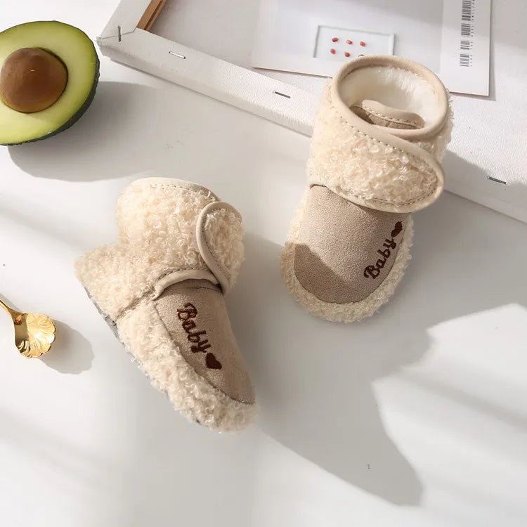 098D-Bottes de Neige Douillettes pour Bébé – Chaussons Antidérapants