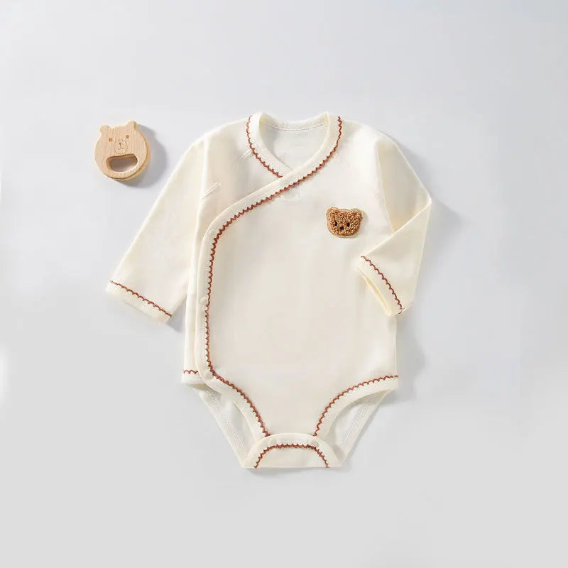 087-Set Romper et Bonnet Ourson - Tendresse et Confort pour Nouveau-nés