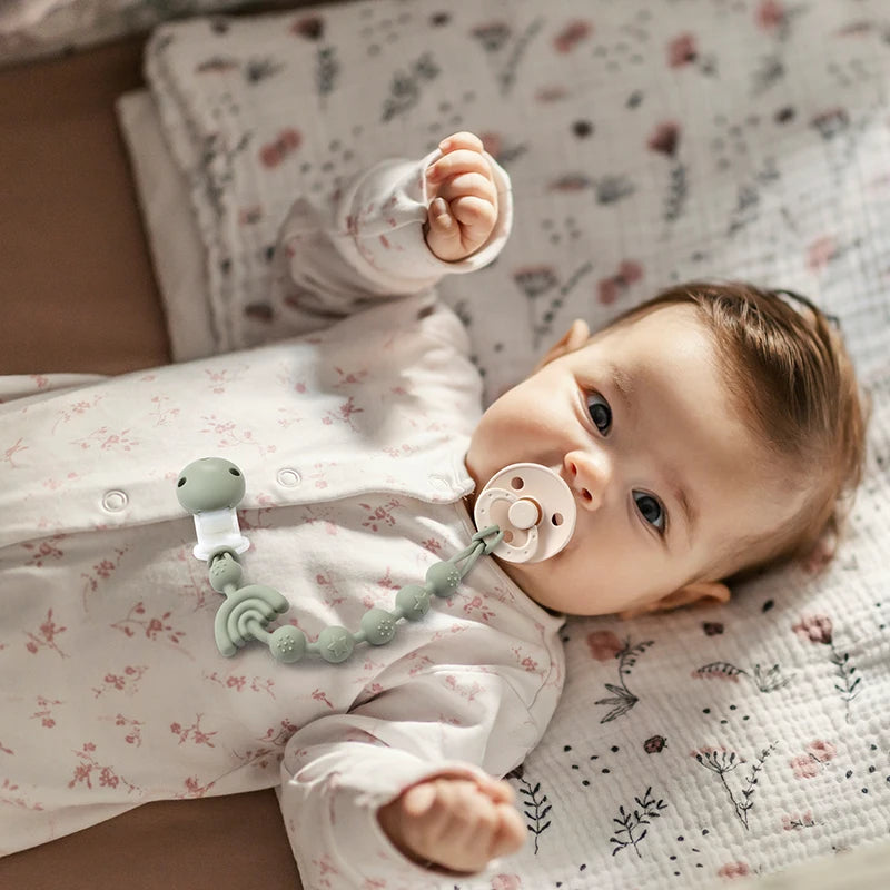 349-Clip de Chaine de Sucette en Silicone pour Bébé – Pratique et Adorable !