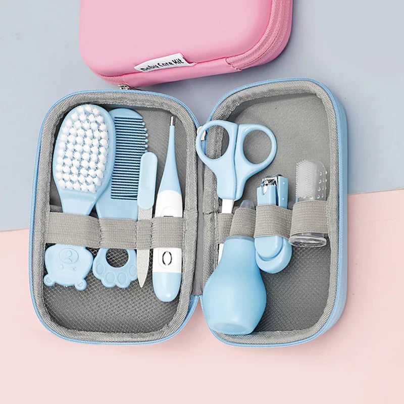 859-Set de Nettoyage pour Enfants - 8 Pièces avec Brosse Souple et Coupe-Ongles