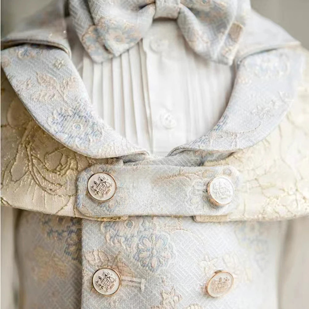 147-Costume Enfant en Jacquard - Élégant pour Mariage et Célébrations