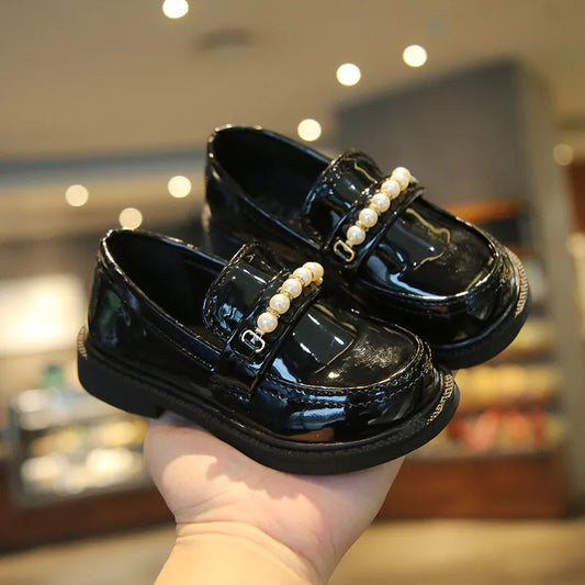 255-Chaussures en Cuir pour Filles - Élégance et Style !