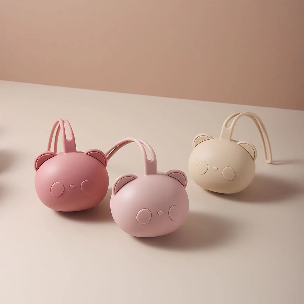 348-Nouveau Porte-Sucette en Forme de Panda – Étui à Tétine en Silicone Épais