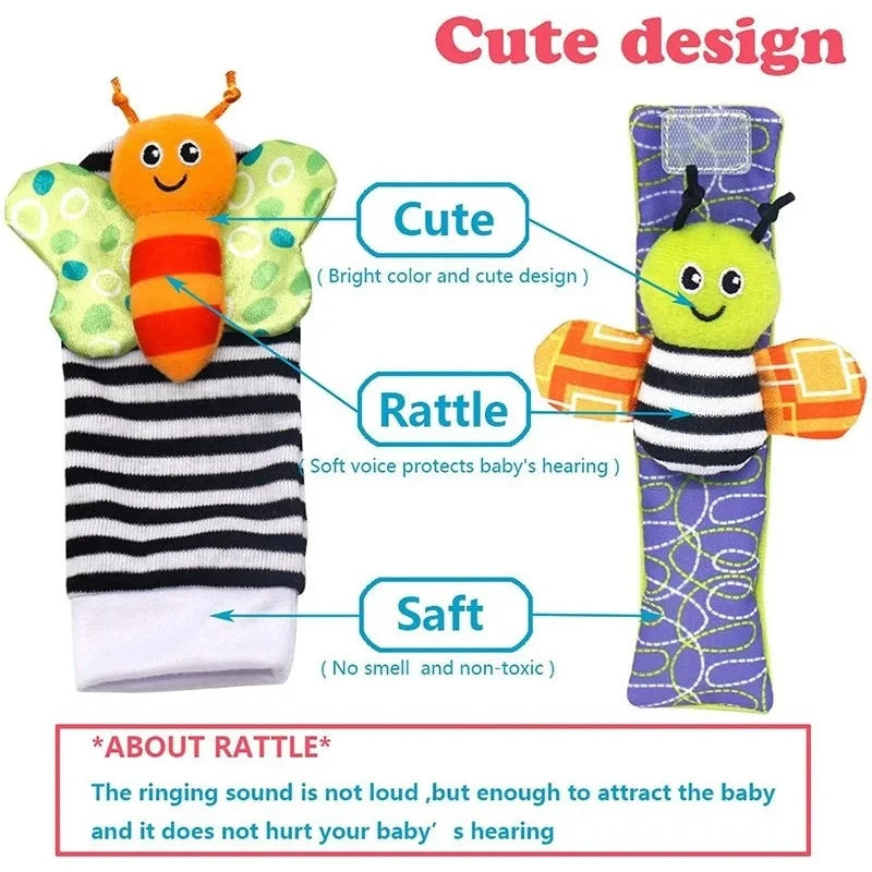 267A-Set de Hochets Doux en Peluche pour Bébé - 0 à 24 Mois