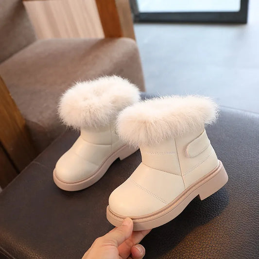 132C-Bottines Casual en Polyester pour Enfants – Élégance et Confort d'Hiver