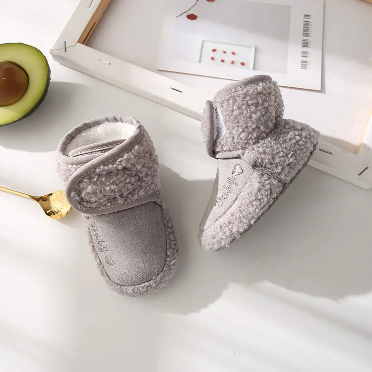 098D-Bottes de Neige Douillettes pour Bébé – Chaussons Antidérapants