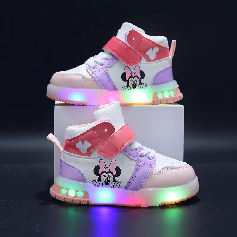 246-Baskets Enfant Disney Mickey avec Lumière LED
