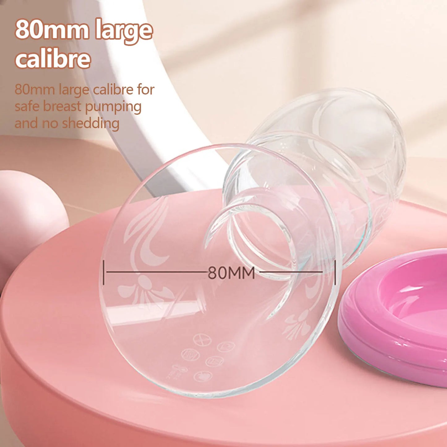 972-Tire-Lait en Silicone Portable – Réservoir de Lait Maternel avec Capuchon Anti-Poussière