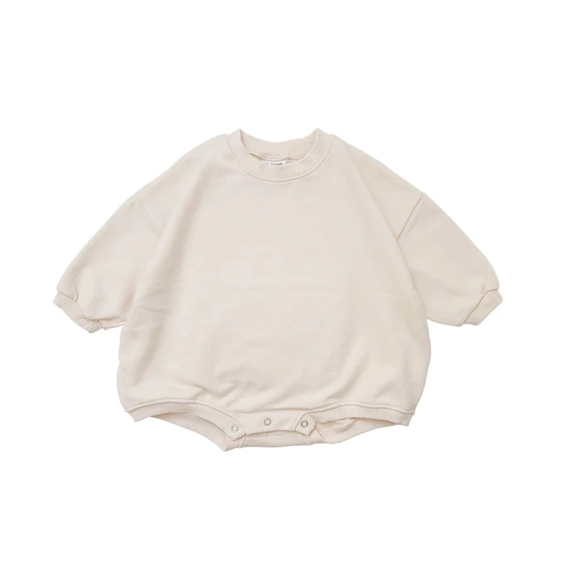 070C-Combinaison Oversize Bébé – Sweatshirt Romper en Coton pour Nouveau-né et Enfant